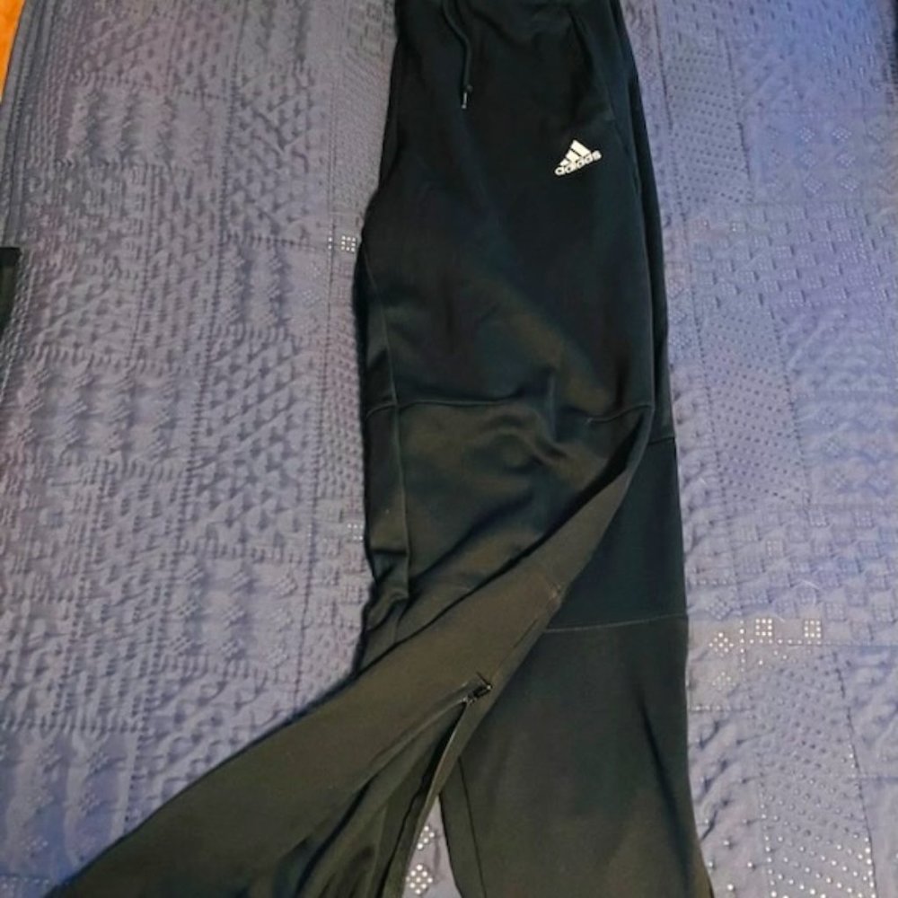 Adidas Womens Medium Performance Wear Pants -Zipped Bottoms